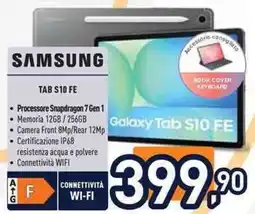 Unieuro SAMSUNG TAB S10 FE offerta
