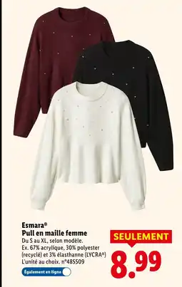 Lidl Esmara Pull en maille femme offerta