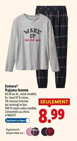 Lidl Esmara Pyjama femme offerta