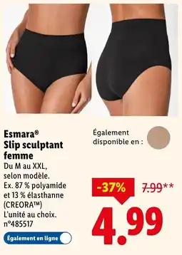 Lidl Esmara Slip sculptant femme offerta