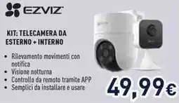 Unieuro Ezviz kit: telecamera da esterno + interno offerta
