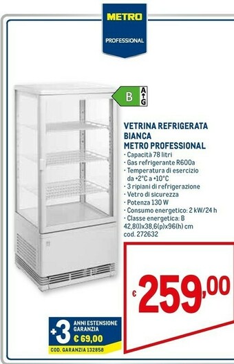 Metro Vetrina refrigerata bianca offerta