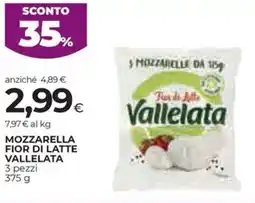 Coop Mozzarella fior di latte VALLELATA offerta