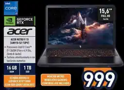 Unieuro ACER NITRO V 15 [ANV15-52-73PV) offerta