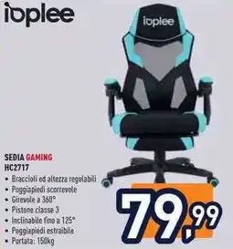 Unieuro ioplee SEDIA GAMING HC2717 offerta