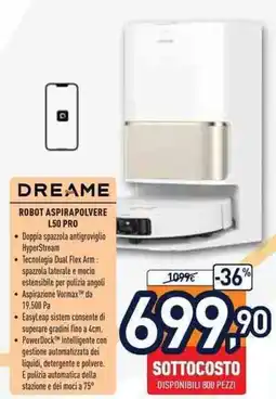 Unieuro DREAME ROBOT ASPIRAPOLVERE offerta