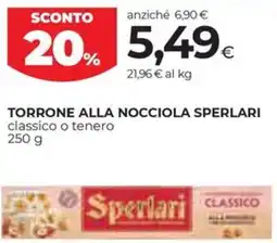 Coop Torrone alla nocciola SPERLARI offerta
