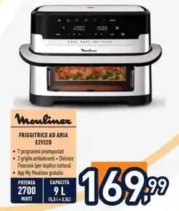 Unieuro Moulinex FRIGGITRICE AD ARIA EZ922D offerta