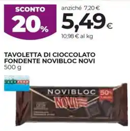 Coop Tavoletta di cioccolato fondente novibloc NOVI offerta