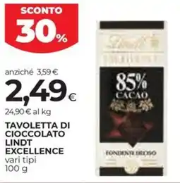 Coop Tavoletta di cioccolato LINDT EXCELLENCE offerta