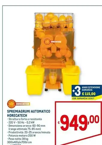 Metro Spremiagrumi automatico horecatech offerta
