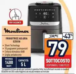 Unieuro Moulinex FRIGGITRICE AD ARIA EZ551H offerta
