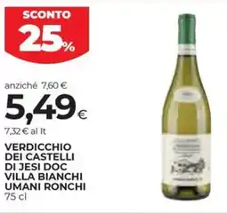 Coop Verdicchio dei castelli di jesi doc villa bianchi UMANI RONCHI offerta