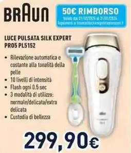 Unieuro BRAUN LUCE PULSATA SILK EXPERT PRO5 PL5152 offerta