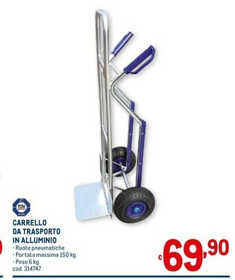 Metro Carrello da trasporto in alluminio offerta