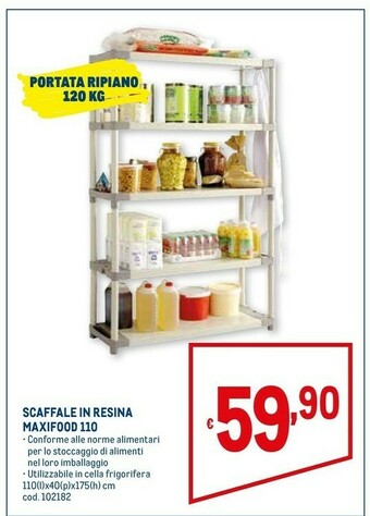 Scaffale in resina maxifood 110