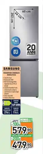 Unieuro SAMSUNG FRIGORIFERO COMBINATO RB38C672CSA offerta