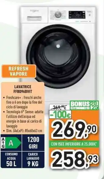 Whirlpool LAVATRICE FFBD96BVIT