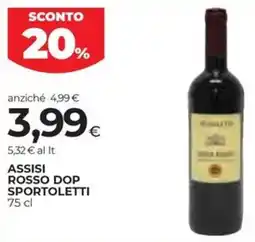 Coop Assisi rosso dop SPORTOLETTI offerta