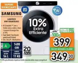 Unieuro SAMSUNG LAVATRICE WW11DG6B25LKU3 offerta