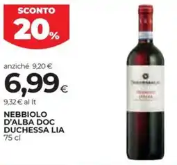 Coop Nebbiolo d'alba doc DUCHESSA LIA offerta