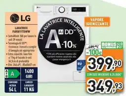 Unieuro LG LAVATRICE F4R5011TSWW offerta