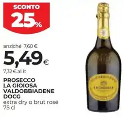 Coop Prosecco la gioiosa valdobbiadene DOCG offerta