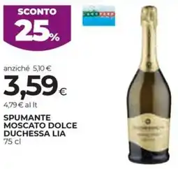 Coop Spumante moscato dolce DUCHESSA LIA offerta