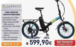 Unieuro Argento e-bike a pedalata assistita piuma silver offerta