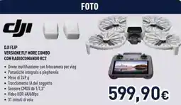 Unieuro Dji flip versione fly more combo con radiocomando RC2 offerta