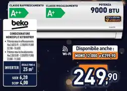 Unieuro beko CONDIZIONATORE MONOSPLIT KITBIHPR09 offerta