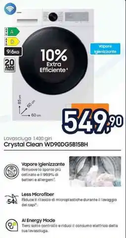 Unieuro SAMSUNG Crystal Clean WD90DG5B15BH offerta