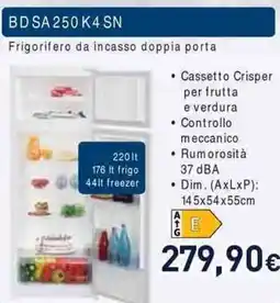 Unieuro beko BDSA 250 K4 SN offerta