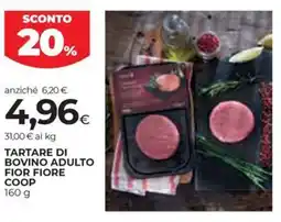 Coop Tartare di bovino adulto fior fiore COOP offerta