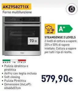 Unieuro Whirlpool AKZ9S8271IX Forno multifunzione offerta