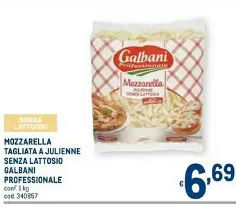 Metro Mozzarella tagliata a julienne senza lattosio professionale offerta