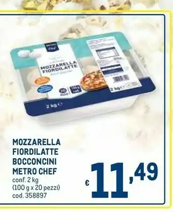 Metro Mozzarella fior di latte bocconcini offerta