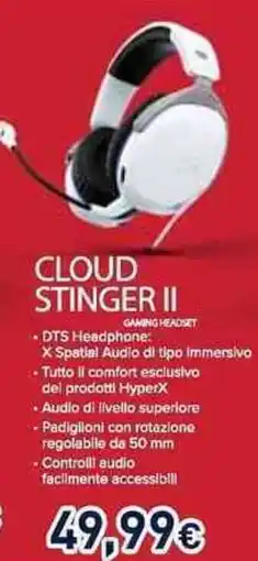 Unieuro HyperX Cloud stinger II offerta