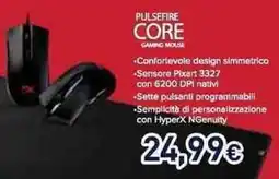 Unieuro HyperX Pulsefire core gaming mouse offerta