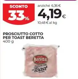 Coop Prosciutto cotto per toast BERETTA offerta
