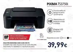 Unieuro Canon PIXMA TS3750i offerta