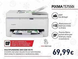 Unieuro Canon PIXMA TS7550i offerta