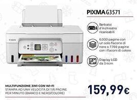 Unieuro Canon PIXMA G3571 offerta