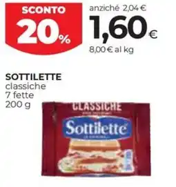 Coop SOTTILETTE classiche 7 fette offerta