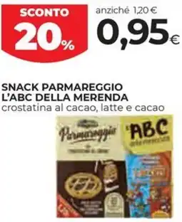 Coop Snack parmareggio l'abc della MERENDA offerta