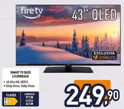 Unieuro JVC SMART TV QLED LT43VRQ3451 offerta