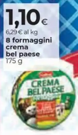 Coop 8 formaggini crema bel paese offerta