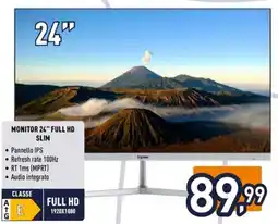 Unieuro ioplee MONITOR 24" FULL HD SLIM offerta