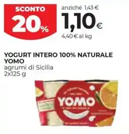 Coop Yogurt intero 100% naturale YOMO offerta