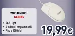Unieuro Ioplee wired mouse gaming offerta